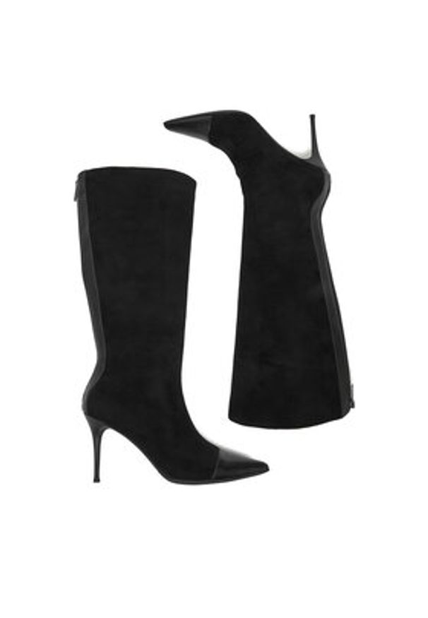 Eva Minge Kozaki EO-EDITH-GLC9177-17-861 Czarny. Kolor: czarny. Materiał: skóra, zamsz