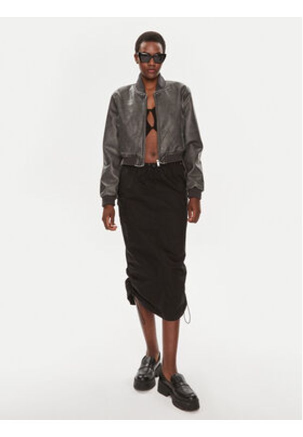 Brave Soul Kurtka bomber LJK-BENOITE Czarny Straight Fit. Kolor: czarny. Materiał: syntetyk