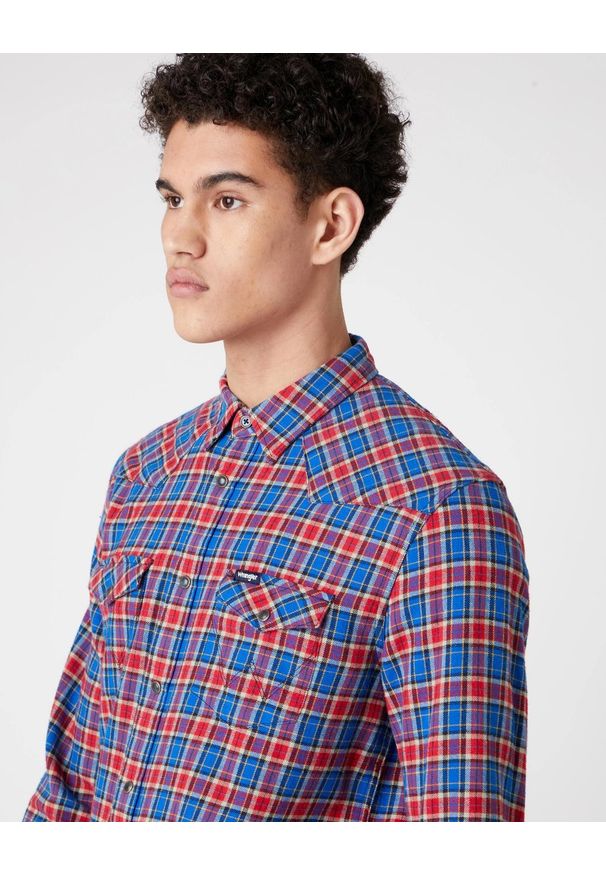 Wrangler - MĘSKA KOSZULA WRANGLER LS WESTERN SHIRT BLUE W5A0B3X05 112129936