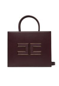 Elisabetta Franchi Torebka BS-32A-56E2-V420 Bordowy. Kolor: czerwony. Materiał: skórzane