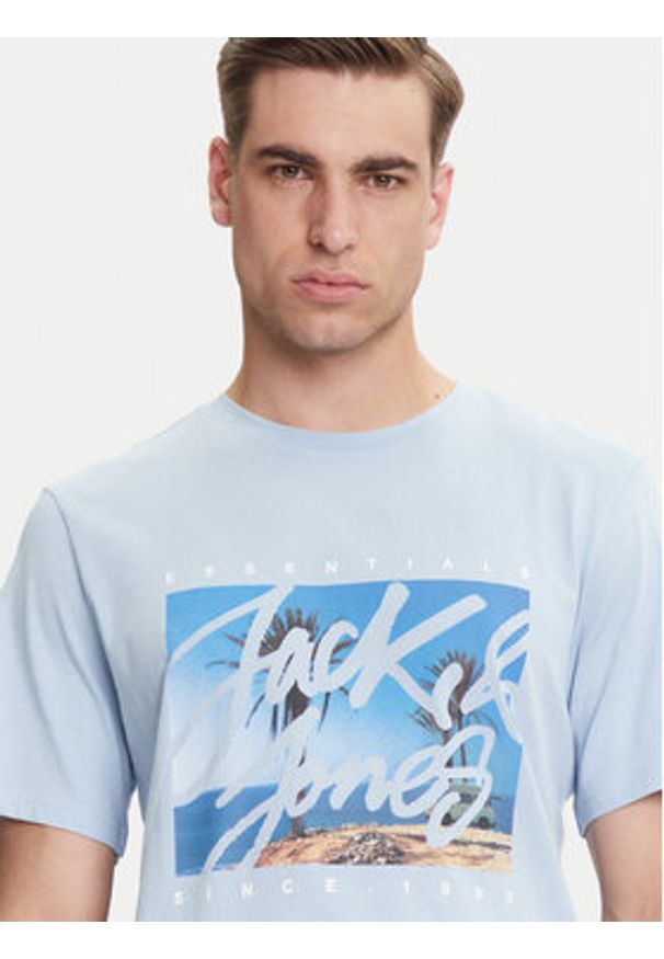 Jack & Jones T-Shirt Colton 12268438 Błękitny Standard Fit. Kolor: niebieski. Materiał: bawełna