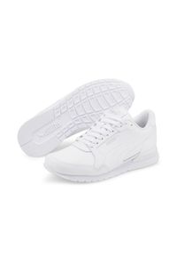 Buty do chodzenia Puma ST RUNNER V3 L JR. Zapięcie: sznurówki. Kolor: biały. Materiał: syntetyk, materiał. Szerokość cholewki: normalna. Sport: turystyka piesza