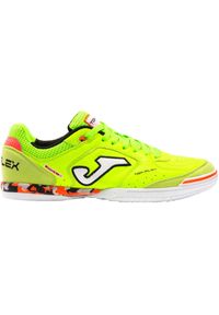 Buty piłkarskie męskie Joma Top Flex 2301 Indoor. Zapięcie: sznurówki. Kolor: zielony. Materiał: materiał, skóra. Szerokość cholewki: normalna. Sport: piłka nożna