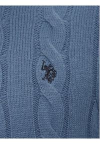 U.S. Polo Assn. Sweter MUP3697 Niebieski Regular Fit. Typ kołnierza: polo. Kolor: niebieski. Materiał: syntetyk