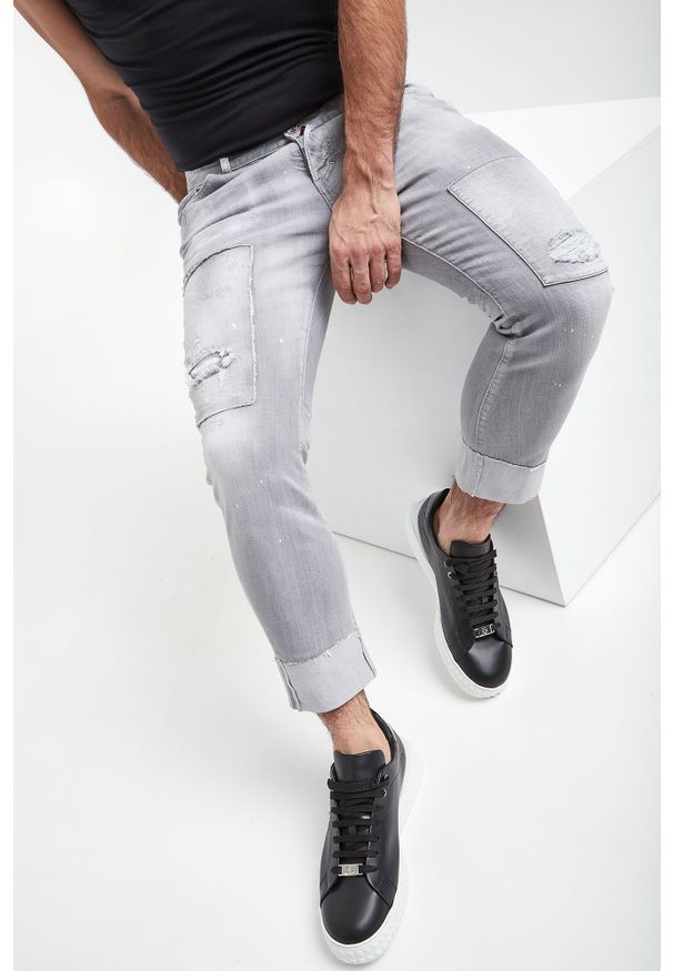 Jeansy męskie Sailor Jean DSQUARED2. Wzór: aplikacja