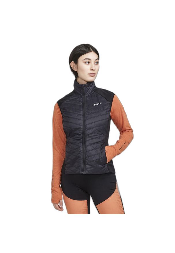 Kurtka damska Craft ADV Essence Warm. Kolor: czarny. Materiał: materiał. Długość rękawa: bez rękawów. Sezon: zima, jesień. Sport: fitness