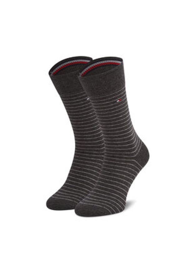 TOMMY HILFIGER - Tommy Hilfiger Skarpety długie 100001496 Szary. Kolor: szary. Materiał: materiał
