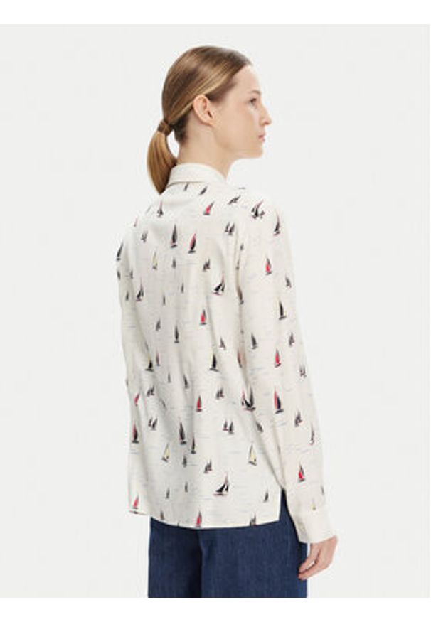 TOMMY HILFIGER - Tommy Hilfiger Koszula WW0WW44036 Écru Relaxed Fit. Materiał: wiskoza