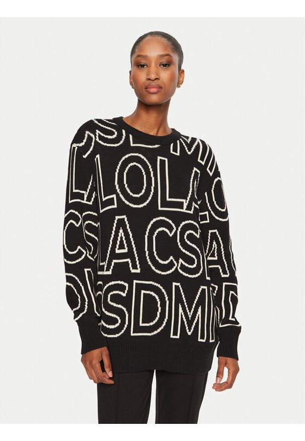 LOLA CASADEMUNT Sweter LF2411011 Czarny Regular Fit. Kolor: czarny. Materiał: bawełna
