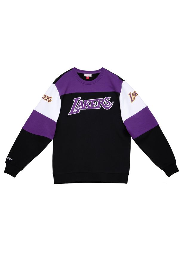 Mitchell & Ness - Bluza okrągły dekolt Los Angeles Lakers. Kolor: czarny. Sport: koszykówka