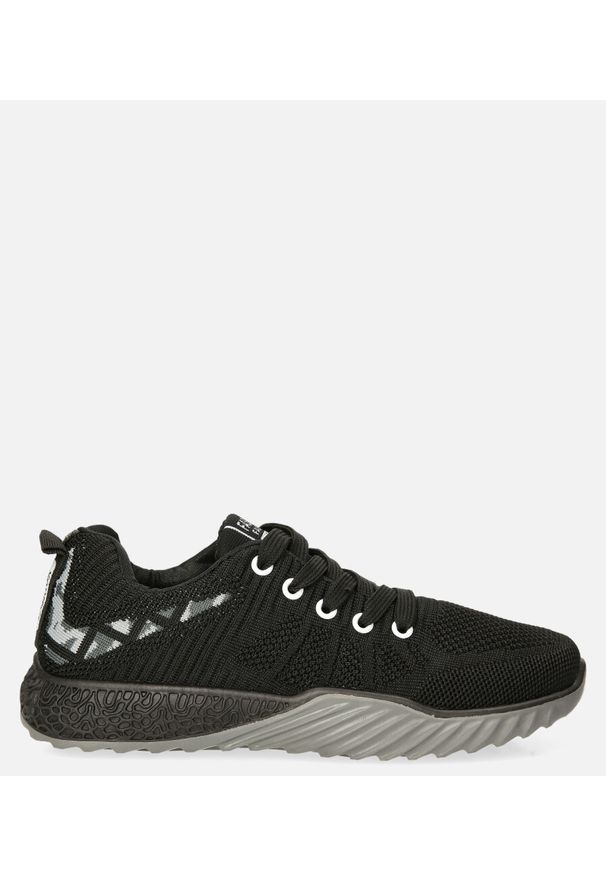 Casu - Czarne buty sportowe sznurowane casu 20o15/b. Kolor: czarny