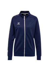 Damska bawełniana bluza dresowa zapinana na zamek Hummel Move Grid. Kolor: niebieski. Materiał: bawełna, dresówka. Sport: piłka nożna #1