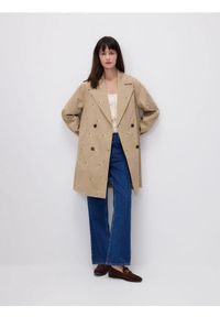 Reserved - Jeansy straight ze średnim stanem - granatowy. Kolor: niebieski #1