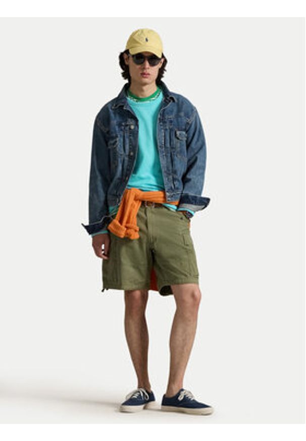 Polo Ralph Lauren Bluza 710A12485007 Turkusowy Regular Fit. Typ kołnierza: polo. Kolor: turkusowy. Materiał: bawełna