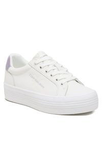 Calvin Klein Sneakersy Vulc Flatform YW0YW01223 Biały. Kolor: biały #1