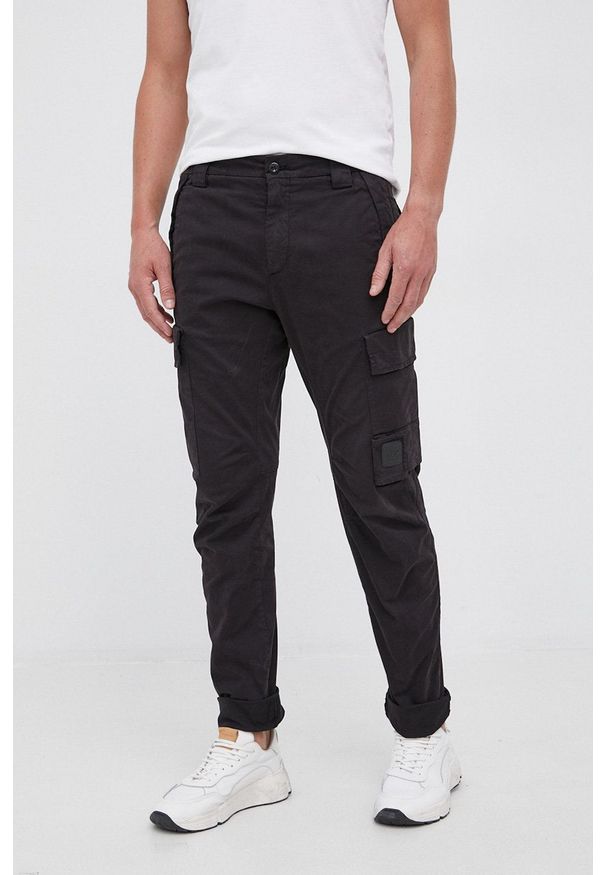 C.P. Company - Spodnie. Okazja: na co dzień. Kolor: czarny. Materiał: tkanina. Wzór: gładki. Styl: casual