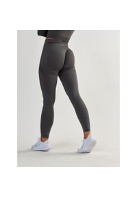 BESHAPED - Legginsy fitness damskie Beshaped Power Up! modelujące. Kolor: szary. Materiał: nylon. Sport: fitness