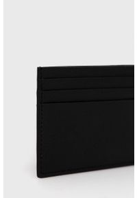 Calvin Klein Portfel skórzany męski kolor czarny. Kolor: czarny. Materiał: włókno, materiał. Wzór: gładki