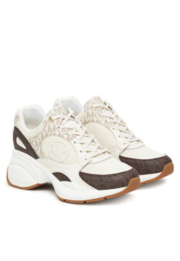 MICHAEL Michael Kors Sneakersy 43R5ZUFS6D Brązowy. Kolor: brązowy. Materiał: skóra