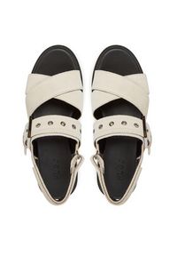 Hugo - HUGO Sandały Kris_Sandal_BKSD 50541753 Écru. Materiał: zamsz, skóra #3