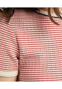 Lee - DAMSKI T-SHIRT LEE STRIPED RIBBED TEE AURORA RED L44SPFNV 112109978 #3