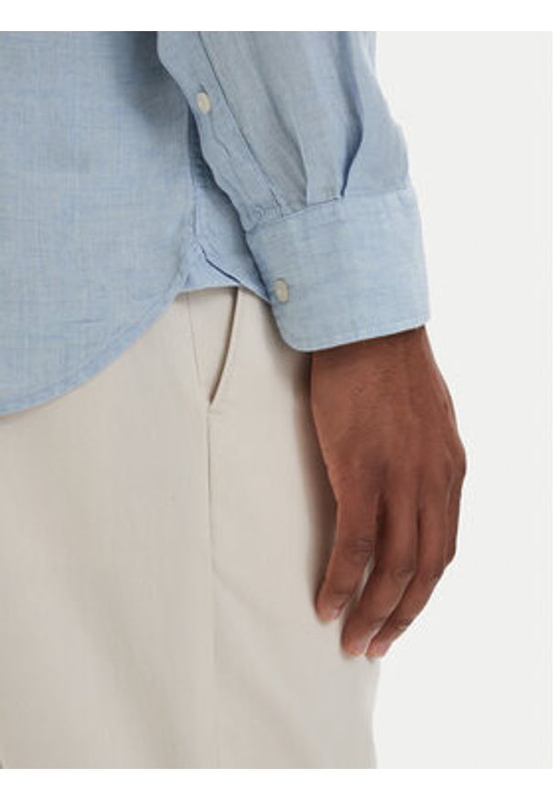 TOMMY HILFIGER - Tommy Hilfiger Koszula MW0MW41530 Niebieski jasny Regular Fit. Kolor: niebieski. Materiał: len