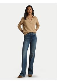 Lauren Ralph Lauren - LAUREN RALPH LAUREN Sweter 200P14056004 Beżowy Regular Fit. Kolor: beżowy. Materiał: bawełna #9