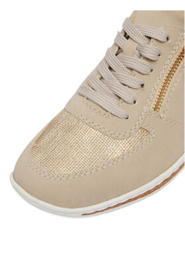 Rieker Sneakersy N5121-60 Beżowy. Kolor: beżowy. Materiał: materiał