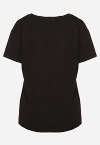 Renee - Czarny Klasyczny T-shirt z Bawełny Irithnea. Okazja: na co dzień. Kolor: czarny. Materiał: bawełna. Styl: klasyczny #6