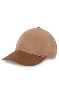 TOMMY HILFIGER - Tommy Hilfiger Czapka z daszkiem Th Flag Herringbone 6 Panel Cap AM0AM13385 Brązowy. Kolor: brązowy. Materiał: materiał, bawełna