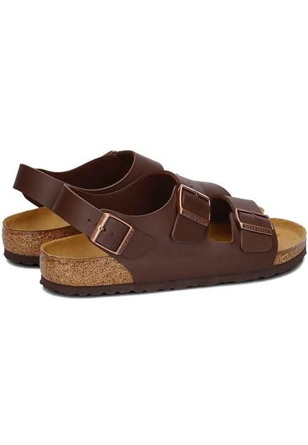 Buty do chodzenia męskie Birkenstock Milano. Zapięcie: klamry. Kolor: brązowy. Materiał: syntetyk, materiał, skóra. Szerokość cholewki: normalna. Sport: turystyka piesza