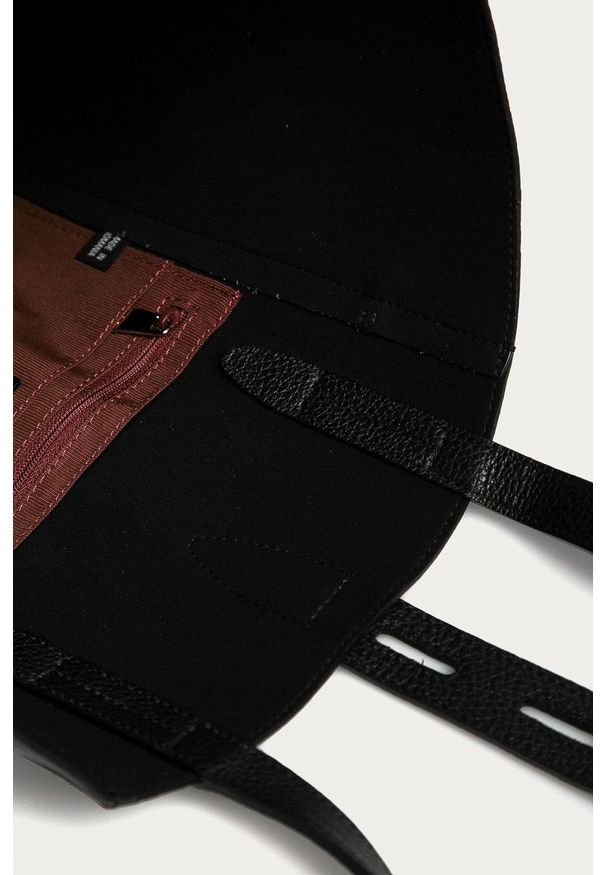Furla - Torebka skórzana Net. Kolor: czarny. Materiał: skórzane