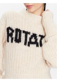 ROTATE Sweter Knit Puff Sleeve RT2287 Écru Regular Fit. Materiał: syntetyk #5