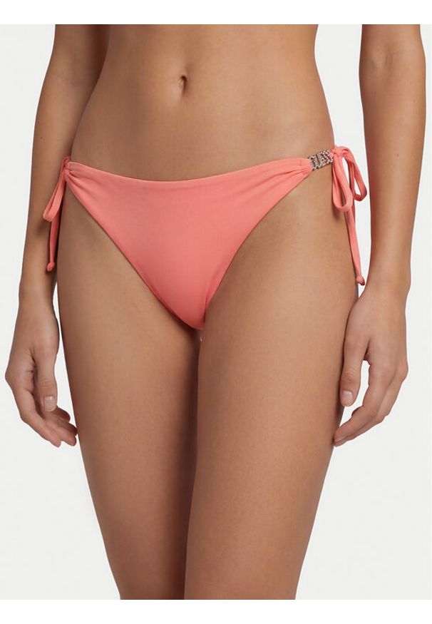 Guess Dół od bikini E6GO18 MC040 Różowy. Kolor: różowy. Materiał: syntetyk