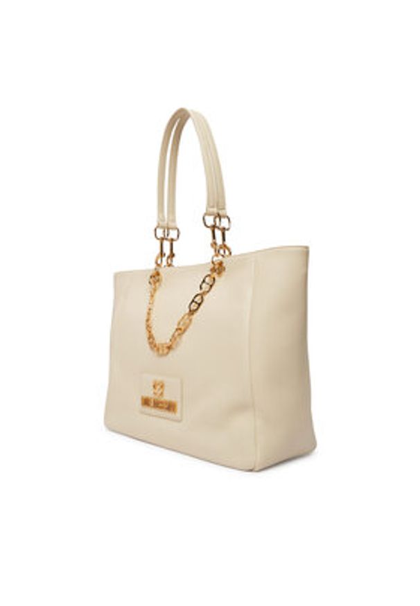 Love Moschino - LOVE MOSCHINO Torebka JC4164PP1OL1211A Beżowy. Kolor: beżowy. Materiał: skórzane