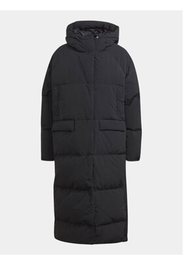 Adidas - adidas Płaszcz zimowy Big Baffle Coat IK3159 Czarny Loose Fit. Kolor: czarny. Materiał: syntetyk. Sezon: zima