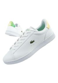 Buty damskie sportowe Lacoste Carnaby trampki. Kolor: żółty, biały, wielokolorowy, zielony
