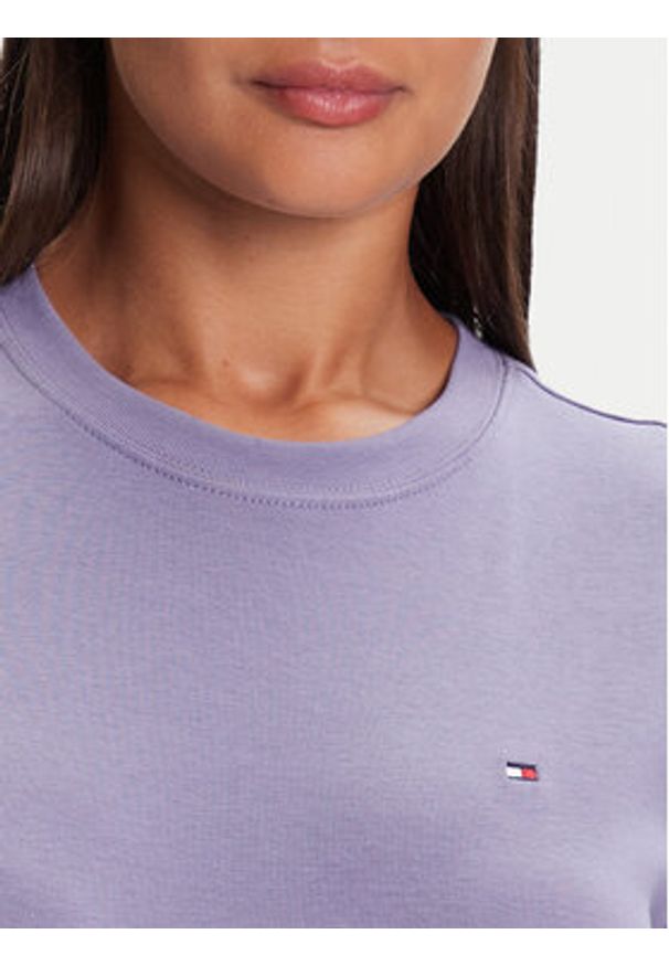 TOMMY HILFIGER - Tommy Hilfiger T-Shirt New Cody WW0WW40587 Fioletowy Slim Fit. Kolor: fioletowy. Materiał: bawełna