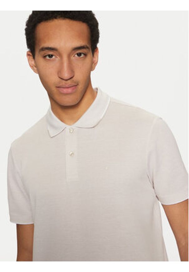Calvin Klein Polo K10K114475 Beżowy Regular Fit. Typ kołnierza: polo. Kolor: beżowy. Materiał: bawełna