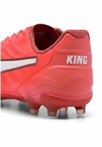 Puma - Buty piłkarskie KING Pro FG/AG PUMA Glowing Red White Fire. Kolor: biały, czerwony, wielokolorowy. Szerokość cholewki: normalna. Sport: piłka nożna