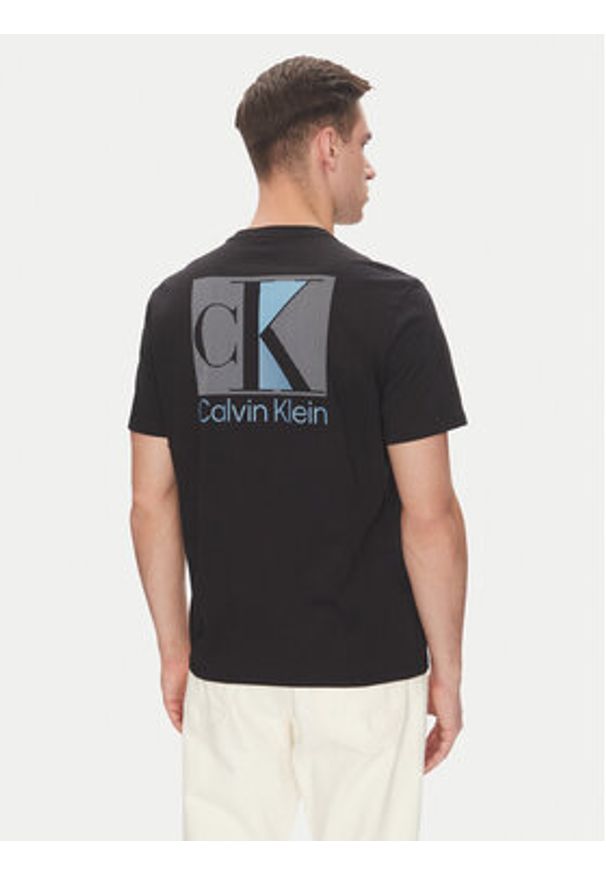Calvin Klein T-Shirt Abstract Graphic LV04RC853G Czarny Regular Fit. Kolor: czarny. Materiał: bawełna