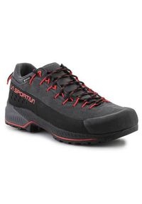 LA SPORTIVA - Buty do chodzenia męskie La Sportiva Tx4 Evo Gtx Carbon Cherry Tomato. Zapięcie: sznurówki. Kolor: czerwony, wielokolorowy, czarny, szary. Materiał: tkanina, materiał, skóra, syntetyk. Szerokość cholewki: normalna. Sport: turystyka piesza