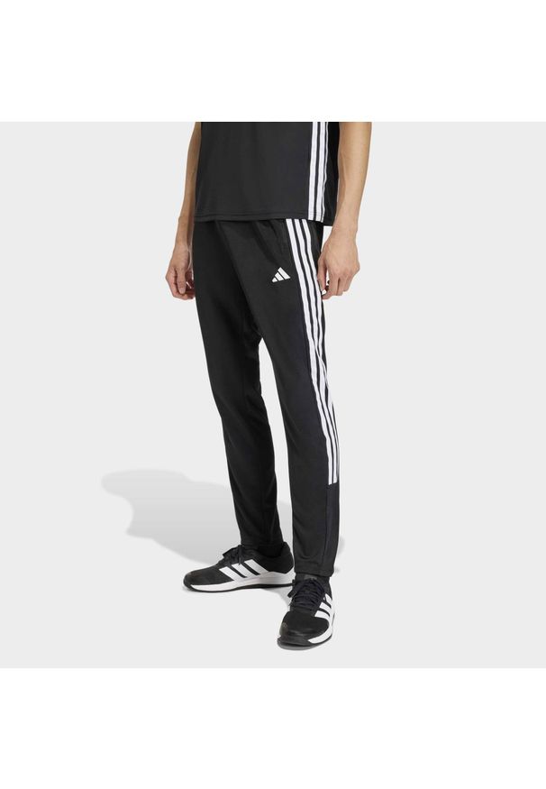 Adidas - Spodnie fitness męskie ADIDAS. Kolor: czarny. Materiał: skóra, materiał. Technologia: ClimaCool (Adidas). Sport: fitness