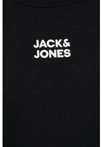 Jack & Jones bluza męska kolor czarny z nadrukiem. Kolor: czarny. Wzór: nadruk #2