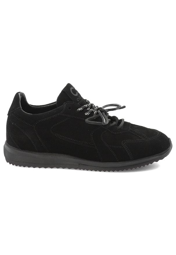 CheBello - Czarne Sneakersy Chebello Skórzane Obuwie Damskie. Kolor: czarny. Materiał: skóra. Styl: klasyczny, elegancki, sportowy