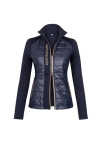 Bluza jeździecka damska EQUESTRIAN QUEEN Elvira 25SS zasuwana. Kolor: niebieski. Materiał: materiał