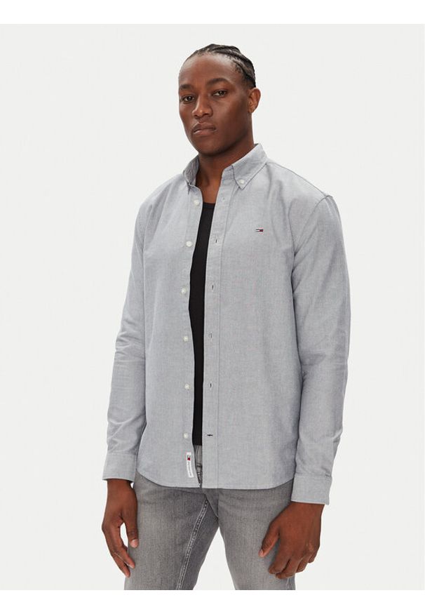 Tommy Jeans Koszula DM0DM21298 Niebieski Regular Fit. Kolor: niebieski. Materiał: bawełna