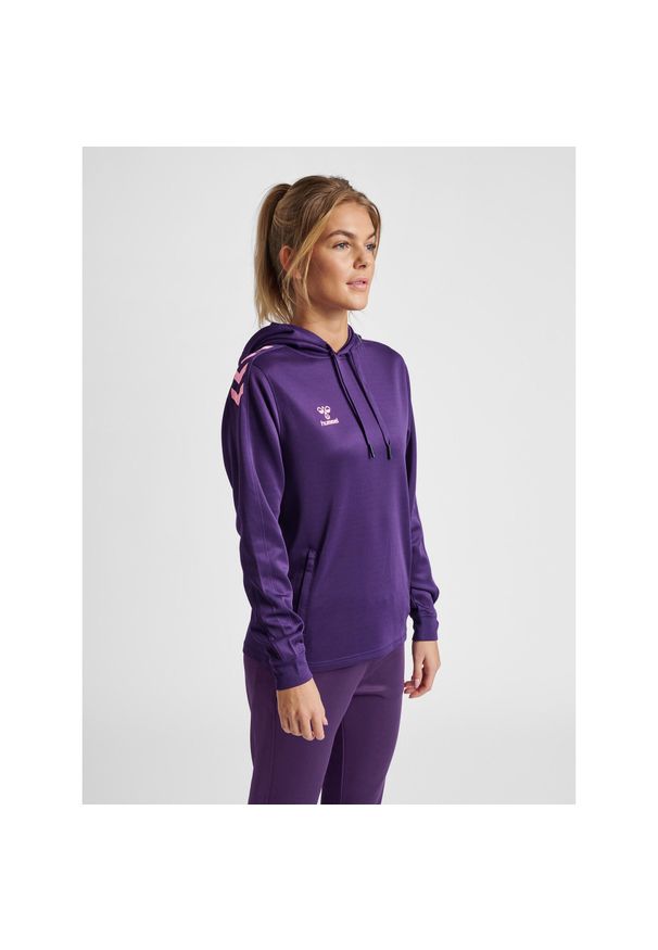 Bluza do piłki ręcznej damska Hummel Core XK z kapturem. Typ kołnierza: kaptur. Kolor: fioletowy, niebieski, wielokolorowy