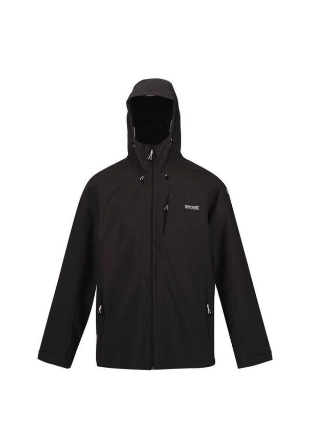 Kurtka turystyczna męska Regatta Britedale z membraną LED. Kolor: czarny. Sport: turystyka piesza