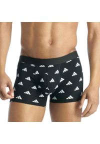 Adidas - Bokserki Active Flex Cotton 3 pak. Kolor: zielony, niebieski, wielokolorowy, biały. Materiał: elastan, bawełna. Sport: fitness